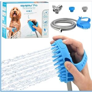 Blue Silicone Shower Scalp Brush with Strap